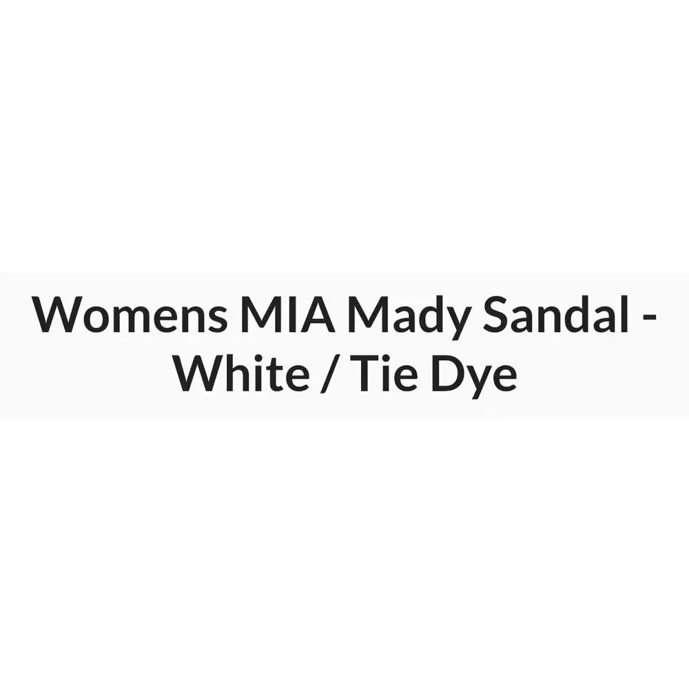 MIA Mady Platform Sandals White Tie Dye Lug Sole Ankle Strap Women Size 10 NWB